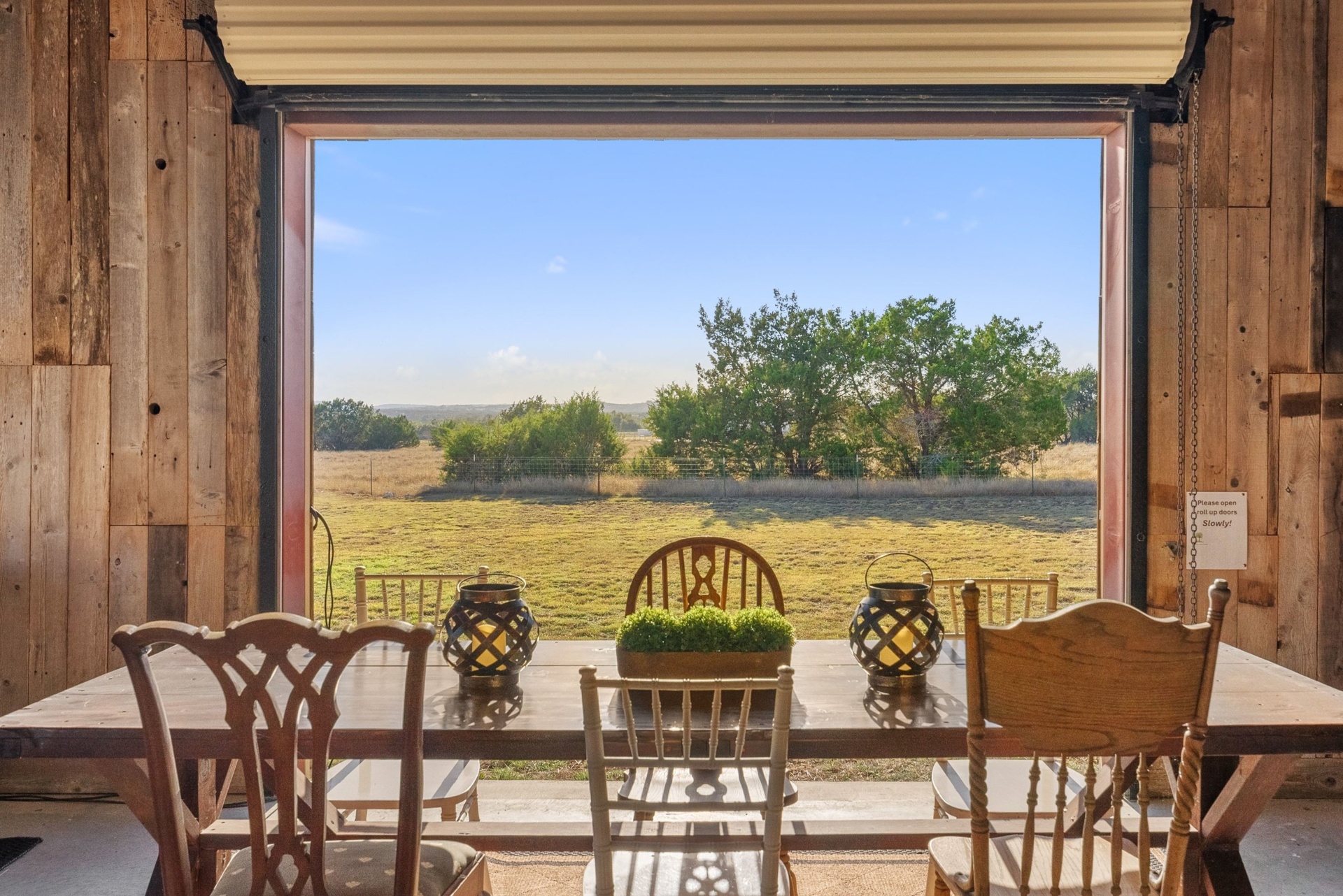 Barn Dining Table with Open View