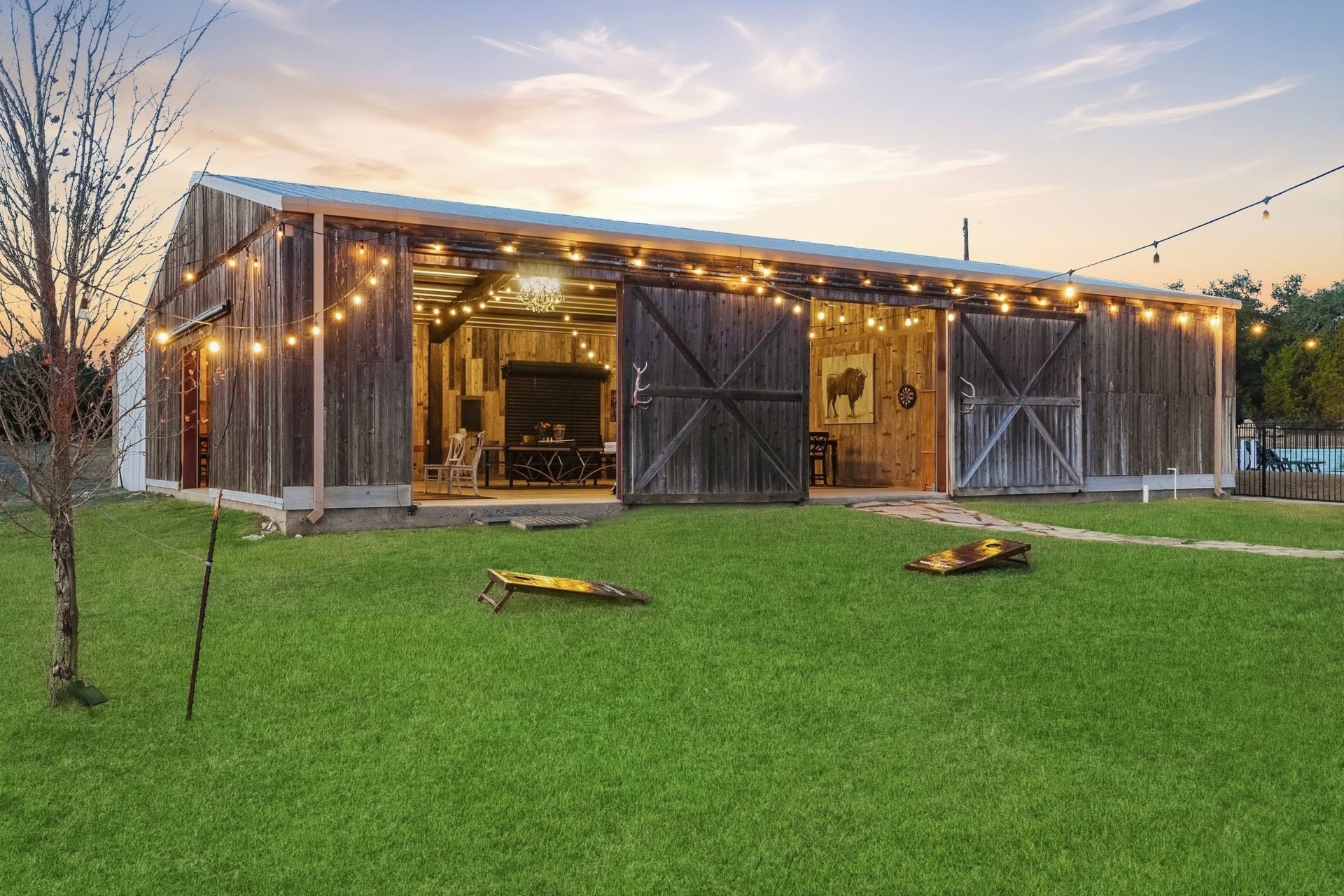 Event Barn at Twilight