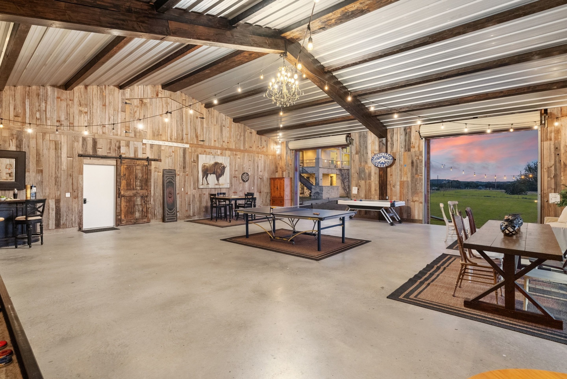 Game Barn Open to Pasture
