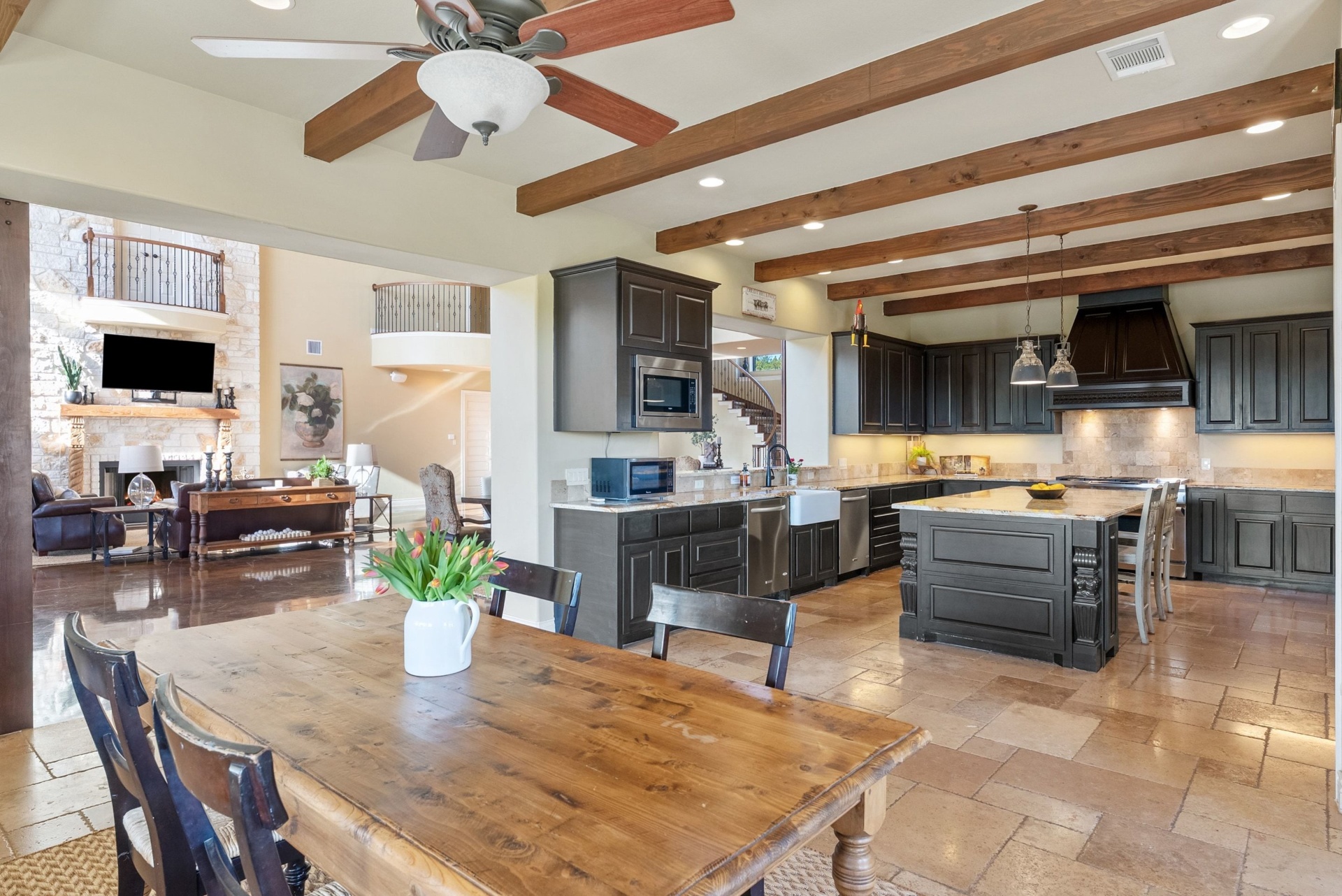 Kitchen Open to Living Room