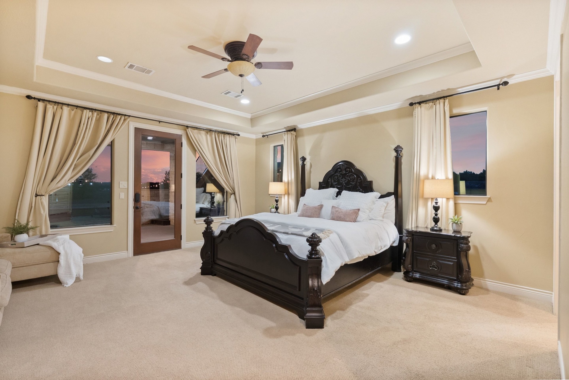 Primary Bedroom at Twilight