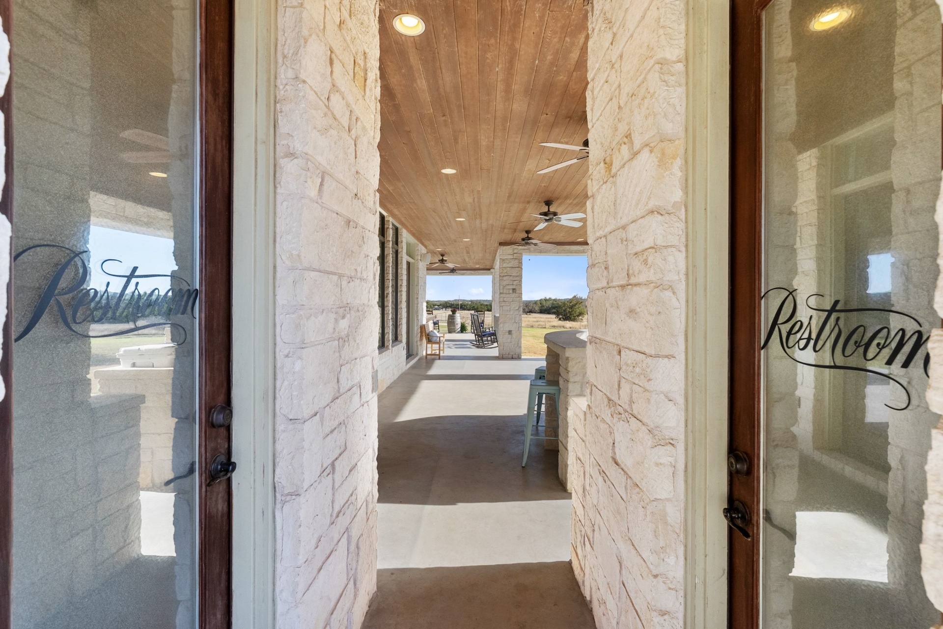 Patio Restroom Corridor