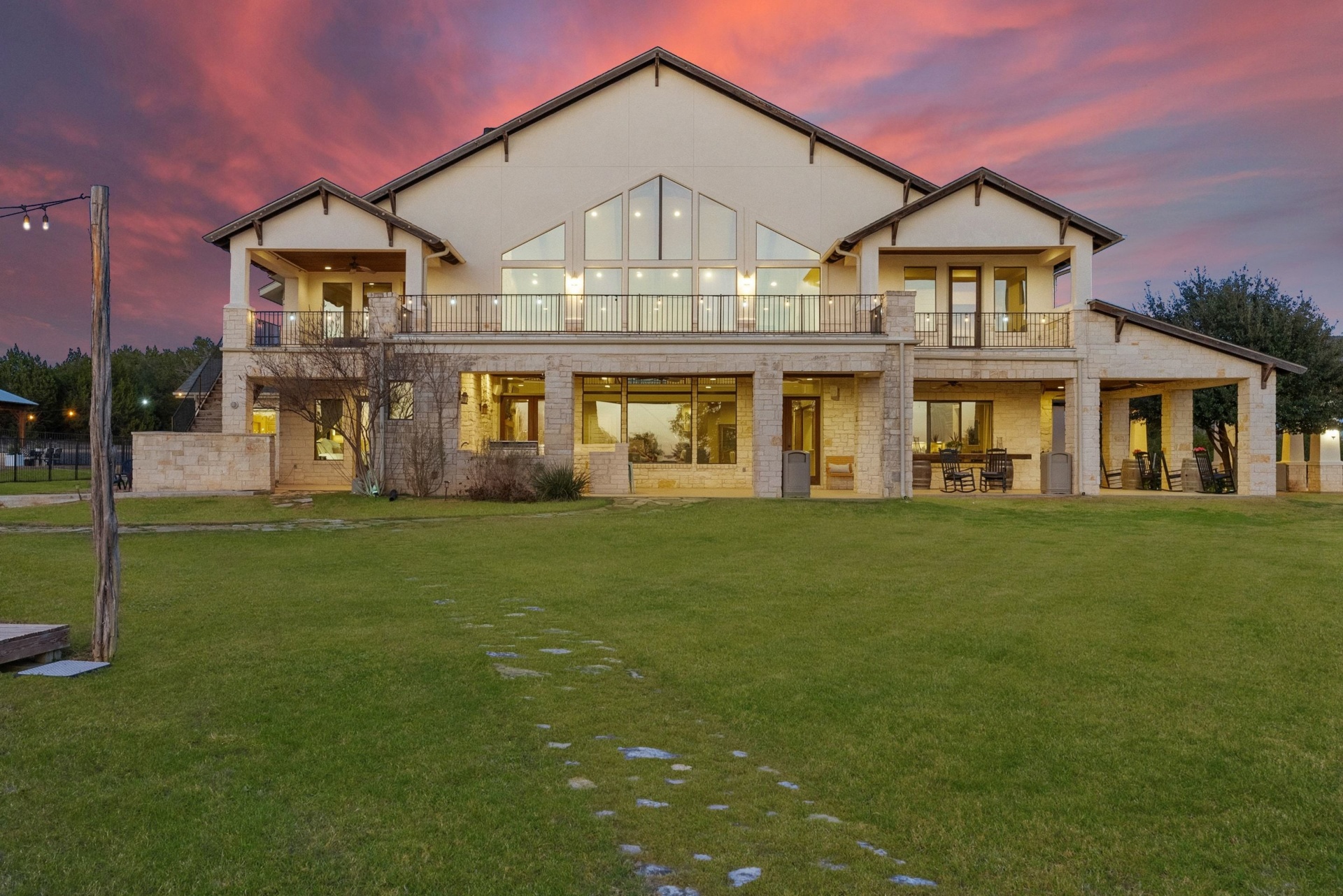 Rear Elevation Sunset Centered