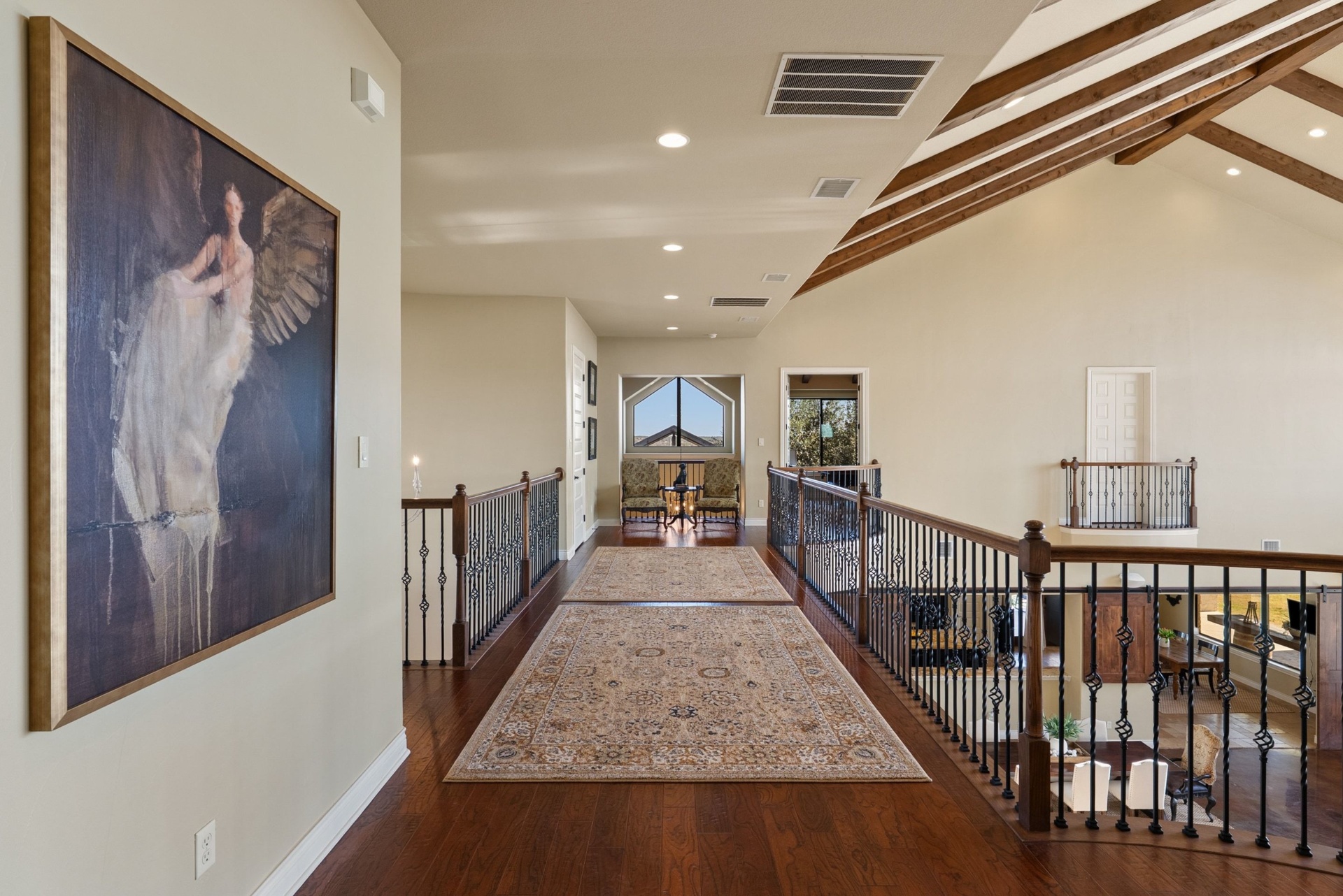 Upper Gallery Hall with Art