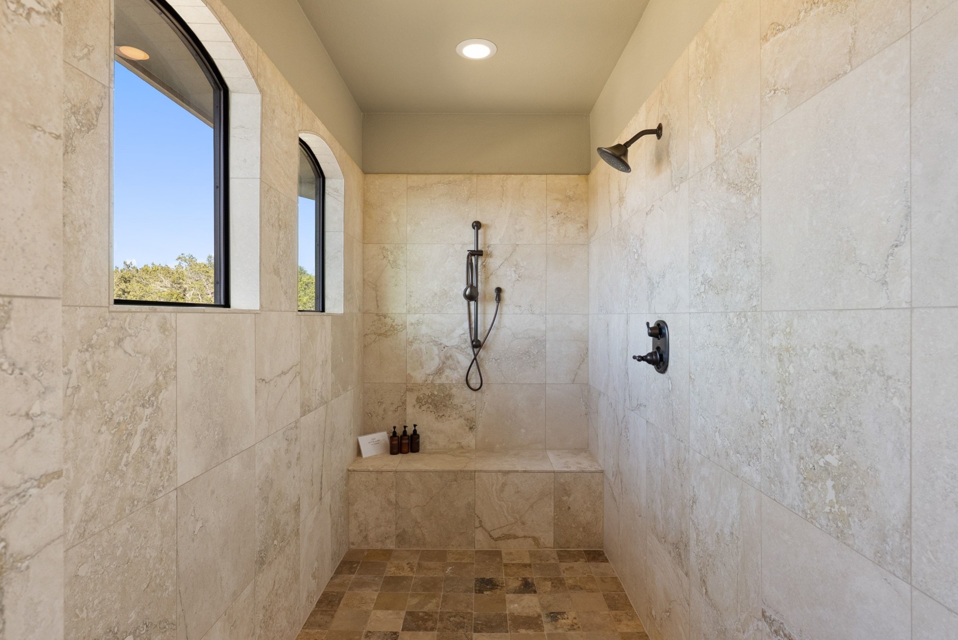 Walk-In Stone Shower